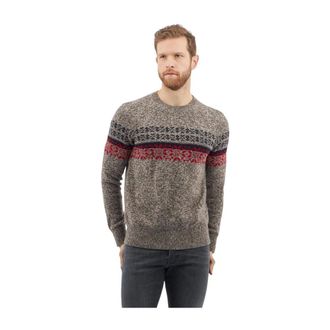 Brooks Brothers Brown Wool Jumper - male - Brooks Brothers - Round-neck Knitwear - Brown - M - Knitwear