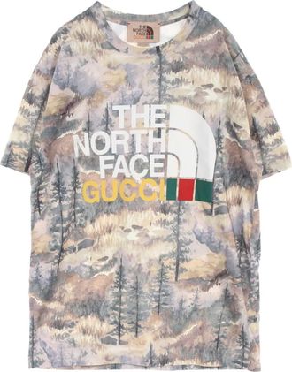 Gucci 2010 x The North Face katoenen T-shirt met logoprint - Grijs