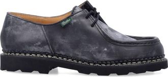 Paraboot Navy Blue Logo Lace Up Shoes