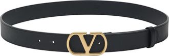 Valentino Zwarte Riem Cintura - Heren - Riemen - Zwart - 85 CM - Accessoires