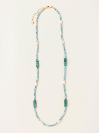 Fat Face FatFace Sparkle Bead Necklace in Blue