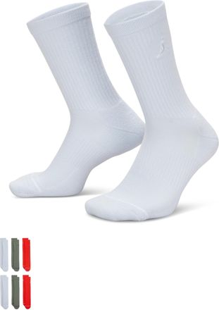 Nike Jordan Everyday Cushioned Crew Socks (6 Pairs) in White | HV6228-100