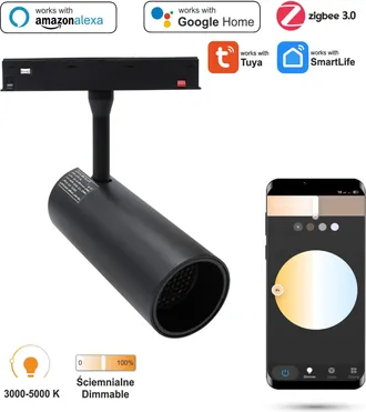 OEM Foco Led Wifi Zigbee De 12 W Para Rieles Magn&eacute;ticos Smart Track 48 V Cc, Regulable Entre 3000 Y 5000 K