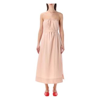 SOEUR Midi Dresses, female, Pink, Size: S Heidi Spaghetti-strap Dress