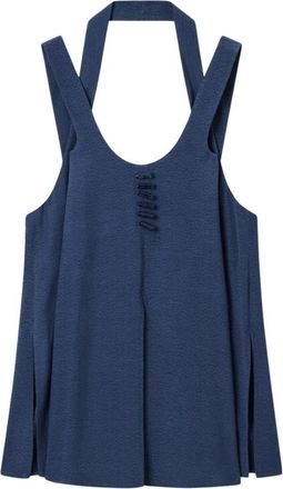 Emporio Armani T-shirts en Polos Blauw - Dames - Tops zonder mouwen - Blauw - S - Tops