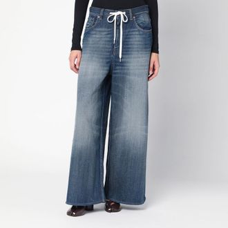 Maison Margiela Wide-leg washed blue jeans