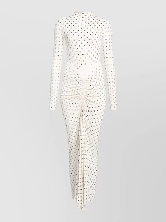 Alaia fluid jersey dress high neck ruched