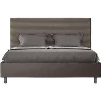 Itamoby Cama Matrimonial Contenedor 160x190 Moderno Polipiel Focus M Color: Marr&oacute;n - Versi&oacute;n: Con Caja De Almacenaje