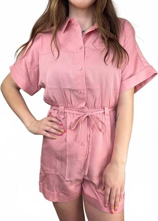 FRNCH Lily Womens Romper In Pink