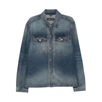 Tom Ford Giacca in denim con bottoni - - Shirts - Uomo - Blu - L