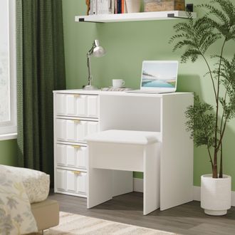 Welcome Furniture Hanover Ready Assembled 4 Drawer Vanity in White Matt - Welcome Furniture | TJ Hughes