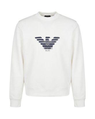 Emporio Armani White Crew Neck Sweatshirt