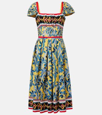 Dolce & Gabbana Pleated printed midi dress