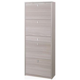 OEM Zapatero Con Cuatro Puertas Y Un Caj&oacute;n Olmo Claro 63x29x H164 Cm
