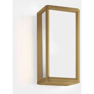 Leds - C4 Leds-c4 - Leds C4 Skat Mini Outdoor Led Mini Box Linterna De Pared Dorado, Blanco Ip65 9w 2700k