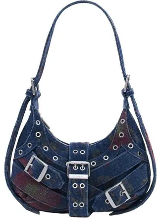 Desigual Grommet Trim Faux Leather Shoulder Bag in Blue at Nordstrom