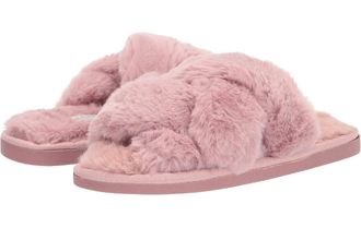 PJ Salvage Womens Loungewear Luxe Plush Slides Slipper In Blush