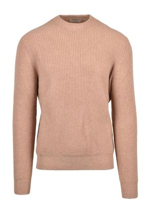 Ballantyne Ribbed Wool Sweater - Beige