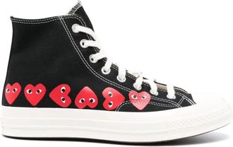 Comme Des Gar&ccedil;ons Multi Heart Ct 70 Low Top - Heren - Sneakers - Zwart - 39 EU - Katoen - Schoenen