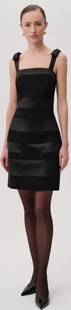 Exquise Star Ribbon Strap Mini Dress in Black at Nordstrom, Size X-Large