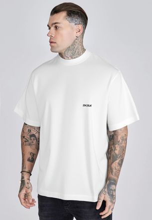 Siksilk Mens White Graphic T-Shirt XXL
