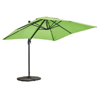 Oviala Parasol exc&eacute;ntrico orientable a 360&deg; (2 x 3 m) + 4 losas de lastre