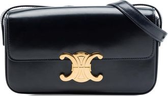 Celine Pre-owned Celine Shiny Calfskin Triomphe Claude Shoulder Bag Ladies K6C9Z7Y8GZXB92R3