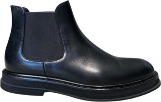 Doucal's Chelsea Boots, male, Black, Size: 11 US Beatles Style Brushed Calf Boot