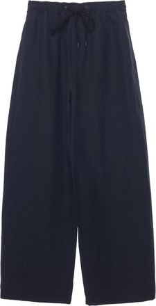 STUDIO NICHOLSON Drawstring Linen-blend Trousers