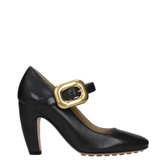 Bottega Veneta Mujers Zapatos de tac&oacute;n de cuero negros