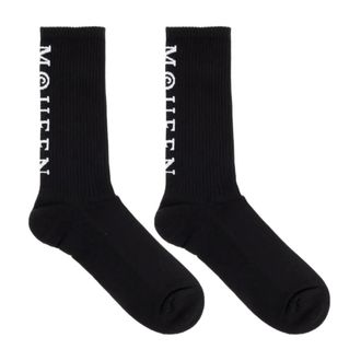 Alexander McQueen Alexander McQueen, Socks, male, Black, Size: M Black Socks With Decoration