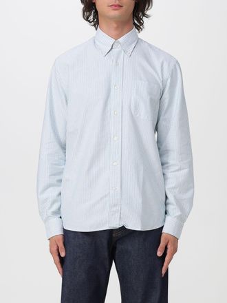 Sebago Camicia a righe in popeline di cotone con colletto button-down