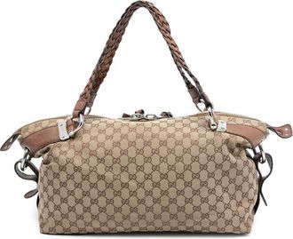 Gucci Pre-owned Gucci Medium GG Canvas Bamboo Bar Tote Ladies 232959 467891