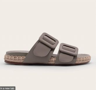 Kaanas Womens Tumbes Poolside Leather Sandals In Clay