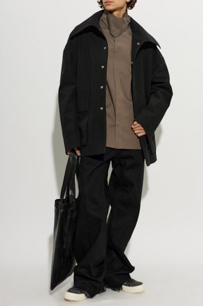 Rick Owens Jacket With Collar, Mens, Black