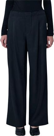 Our Legacy Twill Elastische Taille Broek - Dames - Wijde Broeken - Zwart - M - Rayon - Broeken