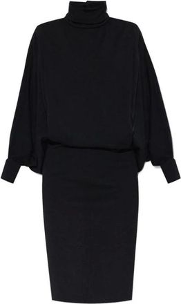 Saint Laurent Dames, Jurken, Zwart, Maat: XL Wol