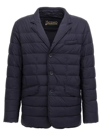 Herno Quilted Nylon Down Jacket - Blue