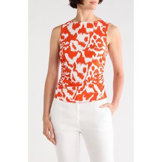 Diane Von F&uuml;rstenberg Click Print Tank Top in Kupang Orange at Nordstrom Rack, Size Xx-Small