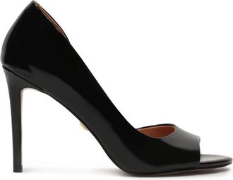 Kazar Leren peep toe pumps. Dit product valt klein uit. - Dames - Sandalen met hakken - Zwart - 38 EU - Leer - Schoenen