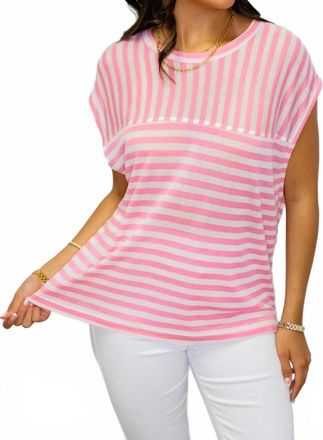Wishlist Striped Muscle Tank Top In Pink