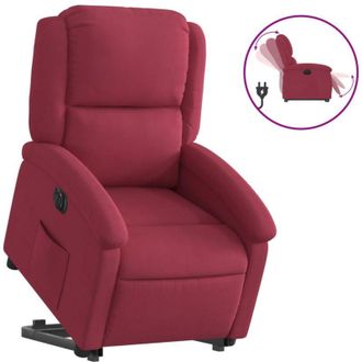 vidaXL Vidaxl - Sill&oacute;n El&eacute;ctrico Reclinable Elevable De Terciopelo Rojo Tinto