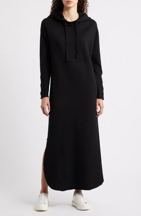 Frank & Eileen James Long Sleeve Hoodie Dress in Black at Nordstrom, Size X-Small