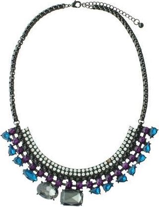 Olivia Welles Resse Crystal Collar Necklace in Gunmetal /Multi at Nordstrom Rack