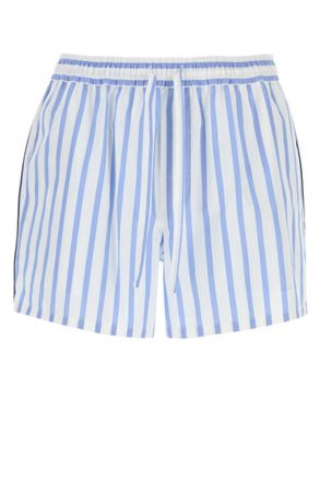 Dolce & Gabbana Light Blue Stripes Shorts