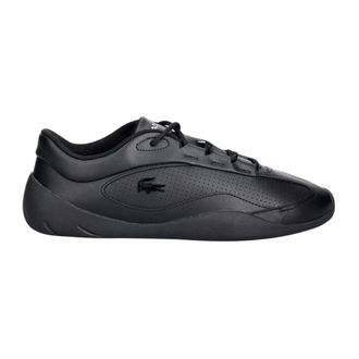 Lacoste Net Lage Leren Sneakers - Heren - Schoenen - Zwart - Maat: 41 EU Leer