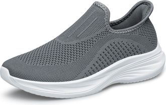 AFB Unisex Slip-on Loafers Mens Womens Casual Walking Shoes Lightweight Comfortable Fashion Sneakers, Dark Grey, 15 Women/12.5 Men