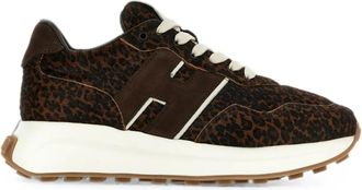 Hogan Brown Printed H641 Sneakers