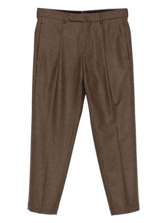 Dell'Oglio checked trousers - Brown