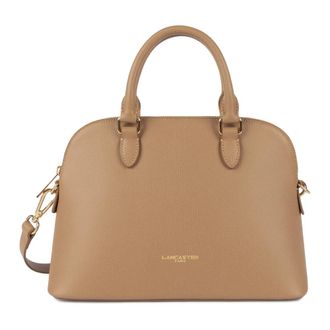 Lancaster Halve Maan Rits Tas Sierra Jia - Dames - Handtassen - Beige - ONE Size - Leer - Tassen